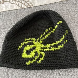Spyder beanie hat. Nice warm fleece band inside.